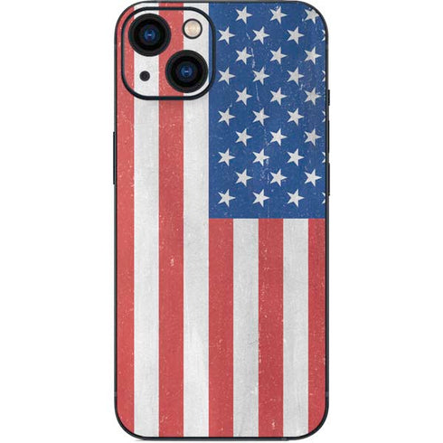 American Flag Distressed iPhone 14 Plus Skin
